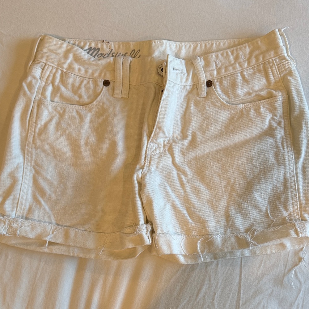 Madewell Women's Cream Jean Shorts